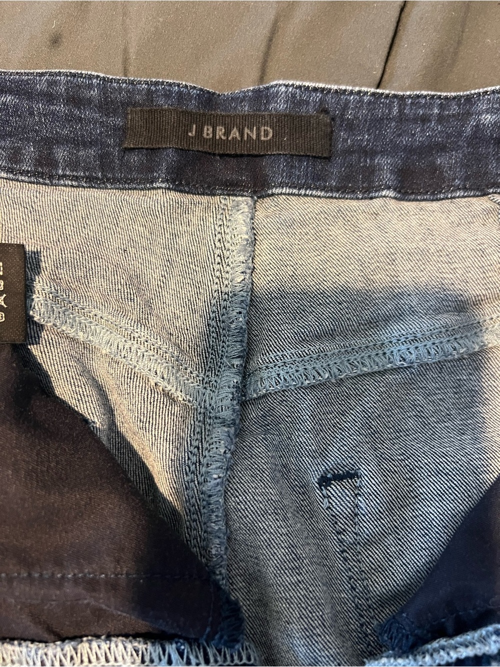 J Brand Dark Blue High-Waist Ankle Button-Front Jeans - Picture 4 of 6